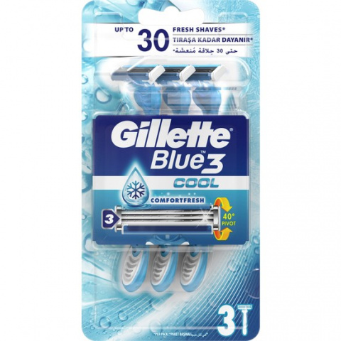 Gillette Blue3 holítka 3ks ice