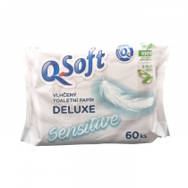 Toaletní papír vlhčený Q soft 60ks Sensitive foto