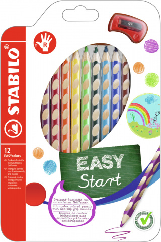 STABILO EASYcolors pastelky pro praváky 12 barev