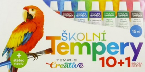 Temperové barvy sada Europen 10+1 barva po 16ml