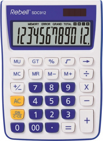 Kalkulačka Rebell stolní SDC912, 12-míst fialová