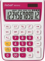 Kalkulačka Rebell stolní SDC912, 12-míst růžová foto