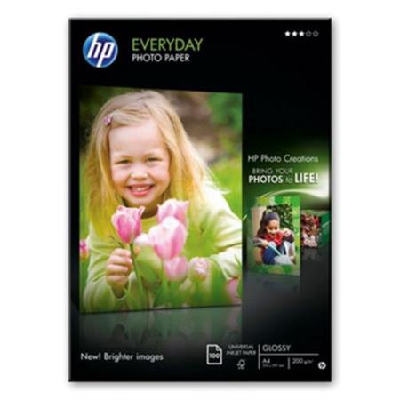Fotopapír A4 pololesk 200g/m2 100 listů HP Everyday Q2510A inkoustový tisk