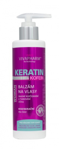 VIVAPHARM Keratin&kofein balzám na vlasy 200ml s pumpou