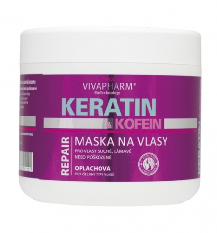 VIVAPHARM Keratin&kofein maska regenerační 600ml