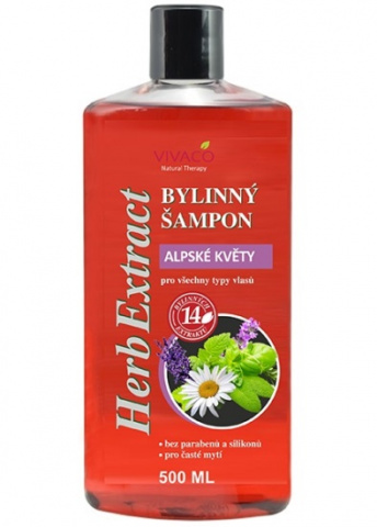 Herb Extract Vlasový šampón 500ml Alpské květy