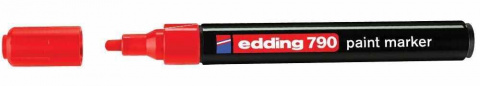 Popisovač Edding 790 hrot 2-3mm lakový červený