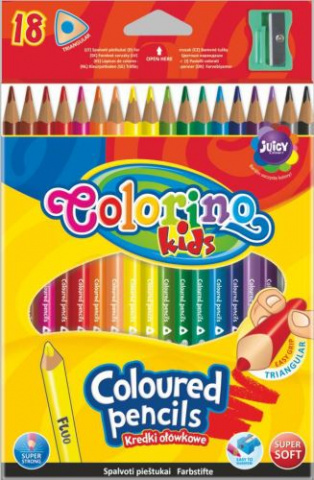 Pastelky Colorino trojhranné 18 barev + ořezávátko