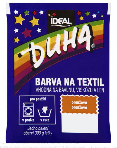 Duha barva na textil 15g oranžová