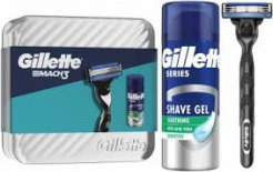 DK Gillette Mach3 (strojek + 1NN + gel 75ml) plech foto