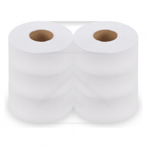 Toaletní papír 2-vrstvý bílý 19cm 6ks JUMBO