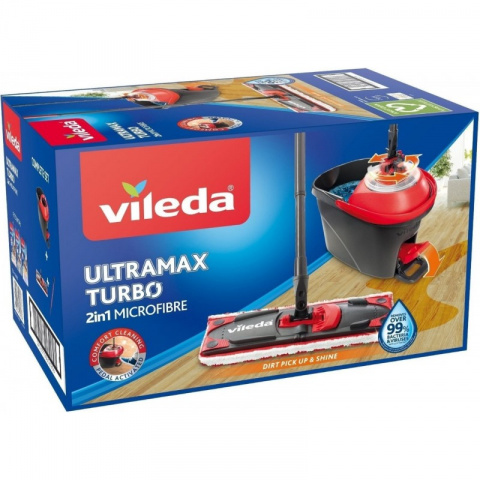 Vileda Ultramax TURBO set 2v1 (kbelík s pedálem, ždímací koš, mop)