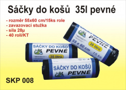 Sáčky do koše EKOZ pevné 55x60 35l 15ks foto