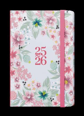 18měsíční týdenní diář - Lungo - B6 - Květy