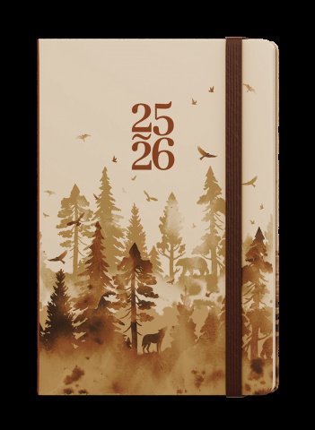 18měsíční týdenní diář - Lungo - B6 - Les