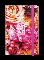 18měsíční týdenní diář - Lungo - B6 - Růže foto
