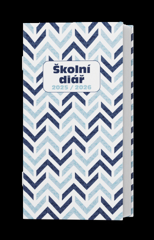 Měsíční diář  - Klára - lamino - Modř