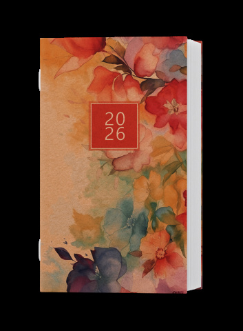 Měsíční diář - Marika - kraft - Akvarel