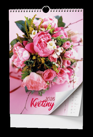 Nástěnný kalendář - Květiny - A3