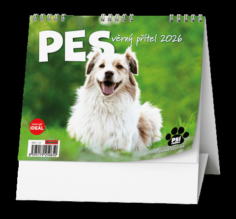 Stolní kalendář - IDEÁL - Pes - věrný přítel /s psími jmény/