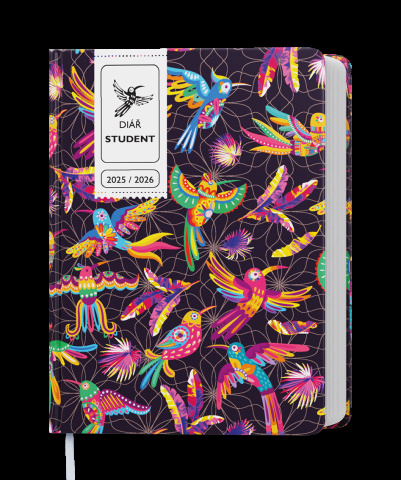 Týdenní diář - Student - V8 - lamino - kapesní - Papoušci