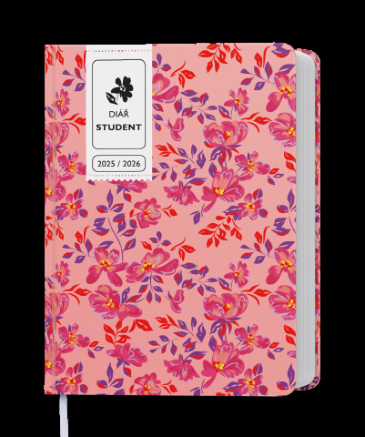 Týdenní diář - Student - V8 - lamino - kapesní - Růžový