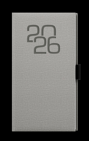 Týdenní diář - Jakub - Fabric - kapesní - šedá