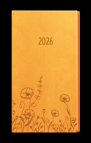 Týdenní diář - Jakub - Vivella s ražbou - kapesní - okrová - Louka