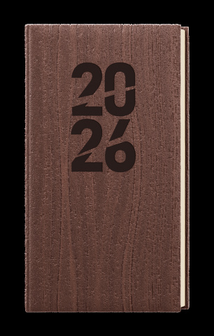 Týdenní diář - Jakub - Wood - kapesní - hnědá