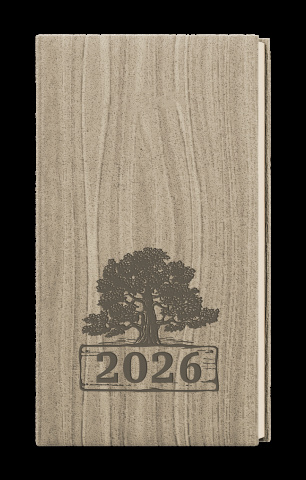 Týdenní diář - Jakub - Wood - kapesní - světle hnědá