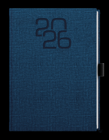 Týdenní diář - Oskar - Fabric - A5 - modrá