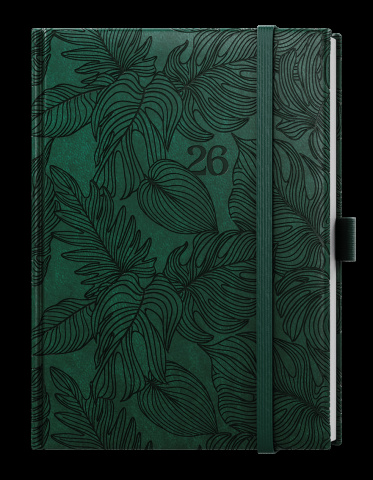 Týdenní diář - Prokop - Vivella extra - B6 - tmavě zelená - Tropik