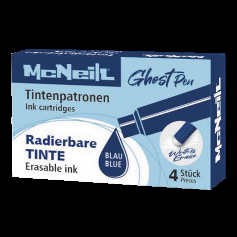 Colorino bombičková náplň do gumovatelného pera, 4 × 24 ks, modrá náplň, krabičk