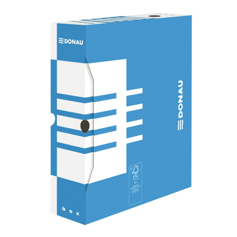 DONAU archivační box, A4/120 mm, lepenka, modrý