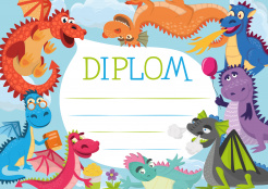 Diplom A4 Draci foto