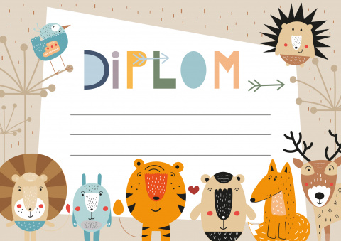 Diplom A4 Zvířátka