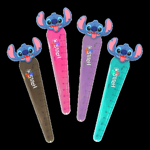 Pravítko Colorino školní Stitch Black, 1 ks, mix barev, displej