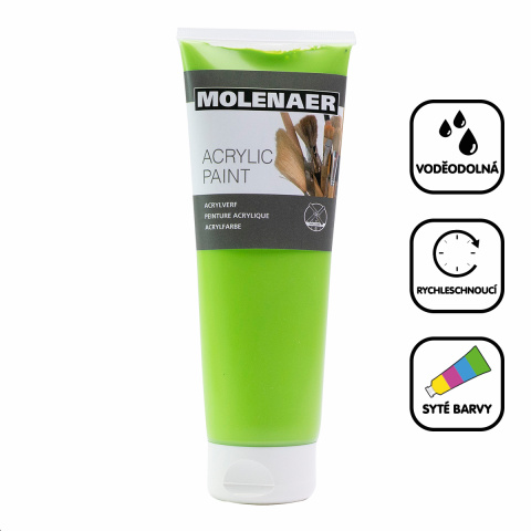 Barva akrylová Molenaer, 250 ml, zelená