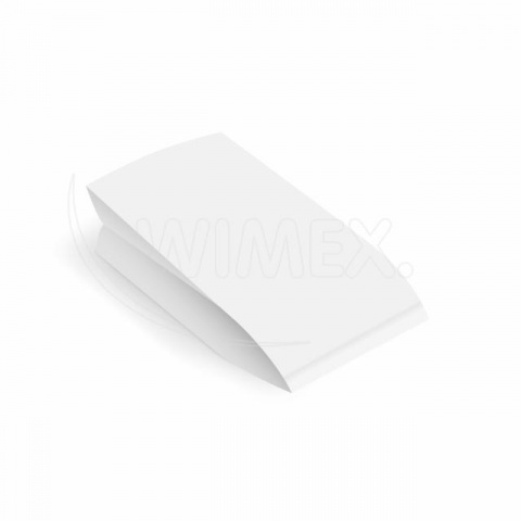 Papírový sáček (PAP/PE) 2vrstvý nepromastitelný bílý 10,5+5,5 x 24cm `1/2` 100ks