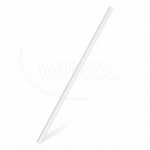 Slámka papírová bílá `JUMBO` O8mm x 25cm [100 ks] foto