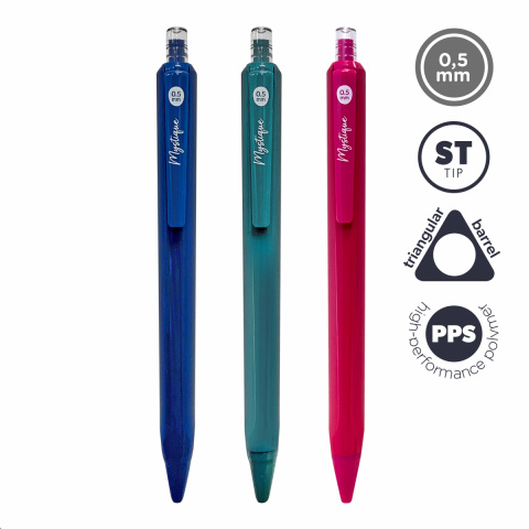 Gelová propiska Spoko Mystique, 0,5 mm, modrá náplň