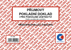 Příjmový pokl. doklad A6 Bal. podvojné úč. sp. PT030 foto