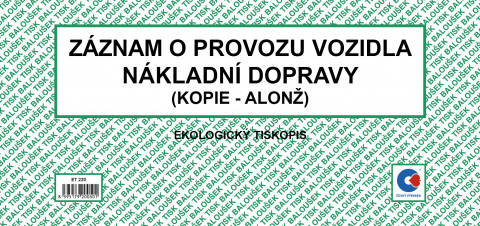 Záznam o prov.vozidla ND (kopie-alonž) Bal. ET220