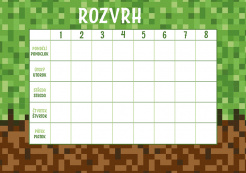 Rozvrh hodin A5 Kostky foto