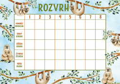Rozvrh hodin A5 Lenochodi foto