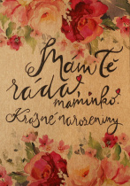 Přáníčko BeBechy - recyklovaný papír - Maminko foto
