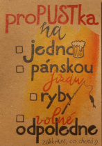 Přáníčko BeBechy - recyklovaný papír - Propustka foto
