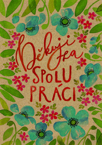Přáníčko BeBechy - recyklovaný papír - Spolupráce
