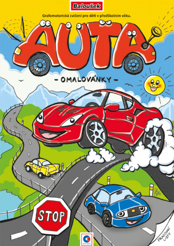 Omalovánka A4 - Grafomotorická - Auta