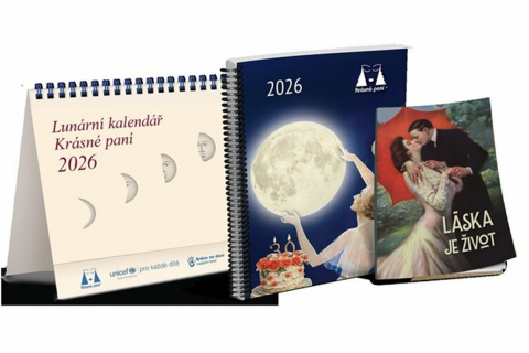 Kniha Krásné paní 2026 s Lunárním kalendářem